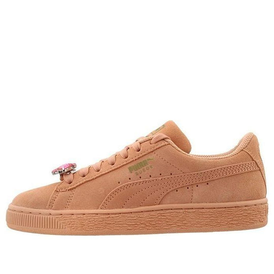 (GS) PUMA Suede Jewel Low Top Running Shoes Apricot/Pink 367618-01