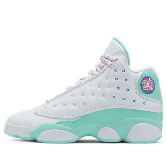 (GS) Air Jordan 13 Retro 'Aurora Green' 439358-100 Big Kids Basketball Shoes  -  KICKS CREW