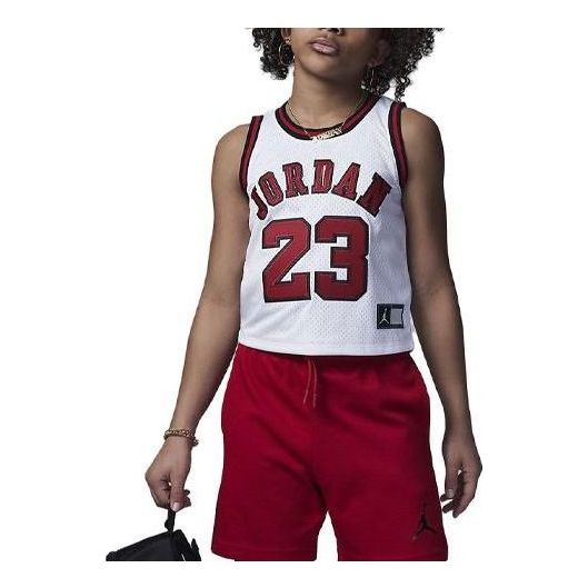 (GS) Air Jordan Basketball Jersey 'White Red' HA7284-100