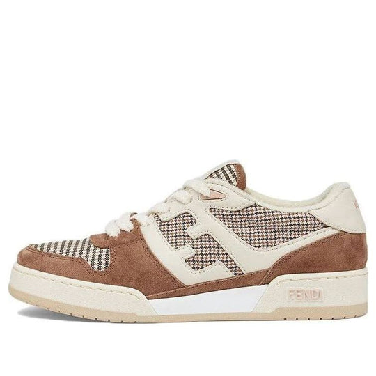 (WMNS) FENDI Match Low Top 'Cream Brown Houndstooth' 8E8252AKXXF1IE4