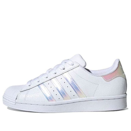 (GS) adidas Originals Superstar Shoes 'White Metallic Silver' FW0813