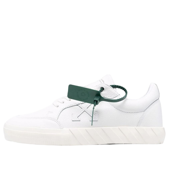 Off-White Low Vulcanized Canvas Sneaker 'White Green' OMIA085C99LEA0010100