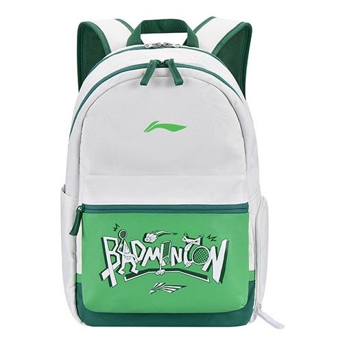 Li-Ning Badminton Graphic Backpack 'White Green' ABST037-3