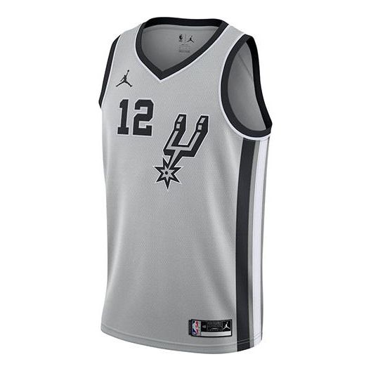 Men's Nike San Antonio Spurs No12 LaMarcus Aldridge Black NBA Swingman Jersey