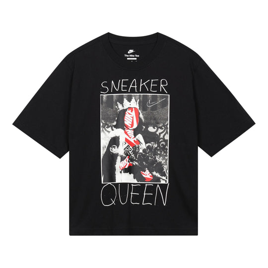 (WMNS) Nike Sneaker Queen T-Shirt 'Black' FD2532-010