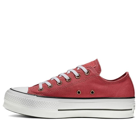 (WMNS) Converse Chuck Taylor All Star Platform Low Top Thick Sole Red White 564996C