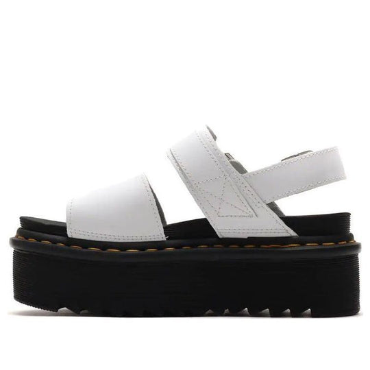 (WMNS) Dr. Martens Voss Leather Thick Bottom Sandals White 26725100