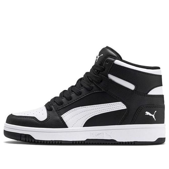 (GS) PUMA Rebound Lay Up Sl Mid-high Board Shoes Black/White 370486-01