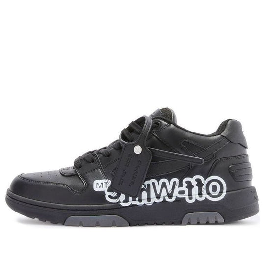 Off-White Out Of Office Low-Top For Walking Sneaker 'Black White' OMIA189S22LEA0041001