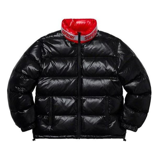 Supreme Shiny Reversible Puffy Jacket 'Black Red' SUP-SS20-164