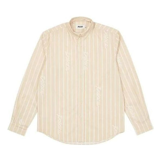 Palace FW22 Hand Stripe Shirt 'Beige' P23SHT015-KICKS CREW