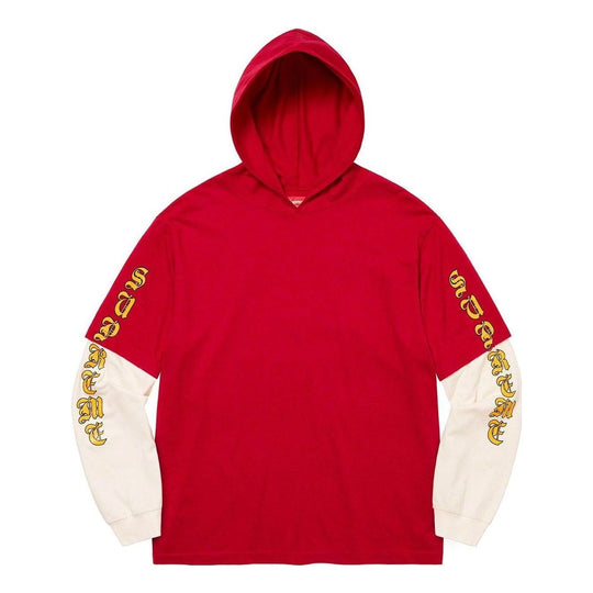 Supreme Layered Hooded L/S Top 'Red White Yellow' SUP-FW22-733