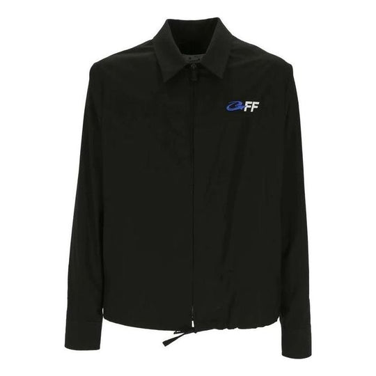 Off-White Exact Opp Zip Hybrid Shirt Jacket 'Black' OMGE008S23FAB0031001