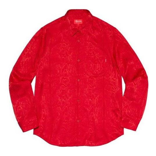 Supreme Floral Silk Jacquard Shirt 'Red' SUP-SS20-253