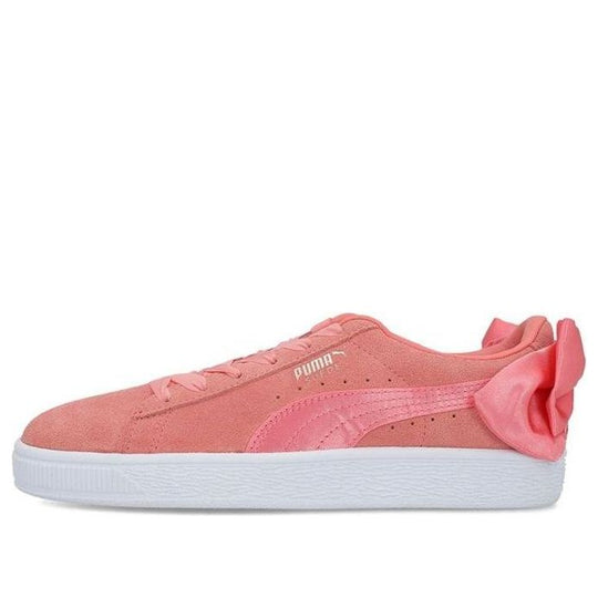 (GS) PUMA Suede bow jr Sneakers Orange/Pink 367316-01