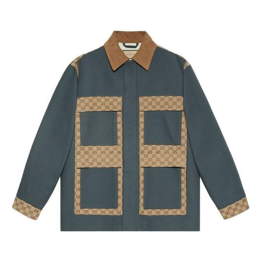 Gucci Cotton Canvas GG Supreme Jacket 'Dark Grey Beige' 742854-XDCEY-1168