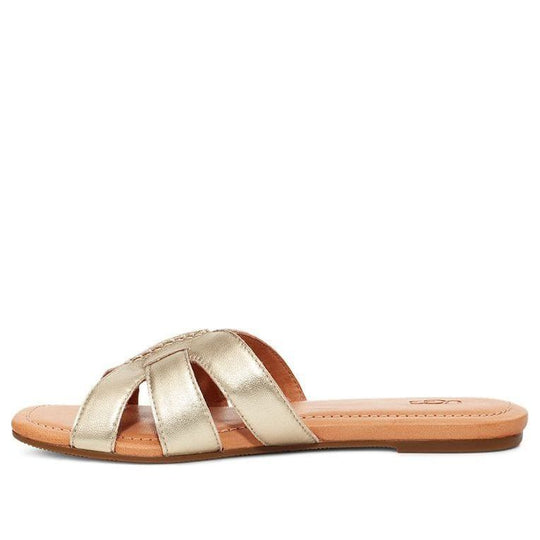 (WMNS) UGG Teague Brown Gold Color Slippers 'Brown Gold' 1119753-GLDM