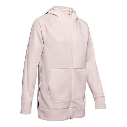 (WMNS) Under Armour Unstoppable Move Light Long Full Zip Hooded Jacket 'Light Pink' 1348523-675