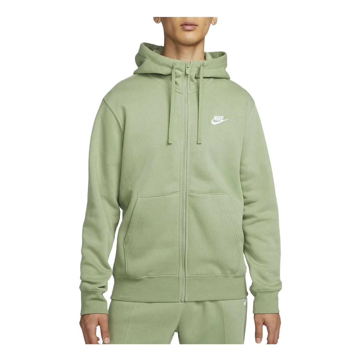 Nike Sportswear Club Fleece Full-Zip Hoodie 'Green' BV2646-386