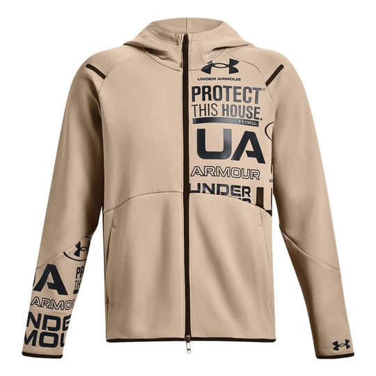 Under Armour Unstoppable Fleece Graphic Full-Zip Jacket 'Beige