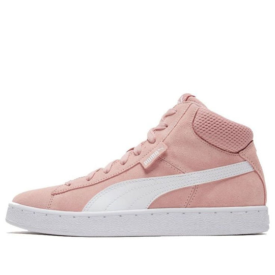 PUMA Suede Classic Neutral High Top Skateboard Shoes 'Pink White' 359138-21