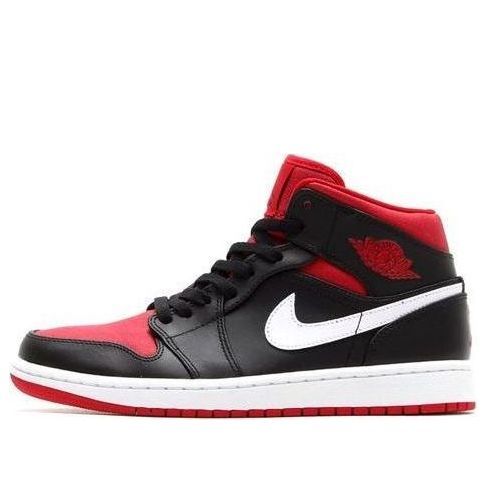 Air Jordan 1 Mid 'Black Gym Red' 554724-020 Retro Basketball Shoes  -  KICKS CREW