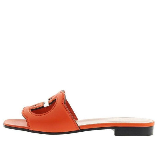 (WMNS) Gucci Interlocking G Cut-Out Slide Sandal 'Orange Leather' 694451-US000-7519