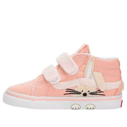 (TD) Vans Garden Party SK8-Mid Reissue Hook and Loop Shoes 'Pink' VN0007Q4BM0