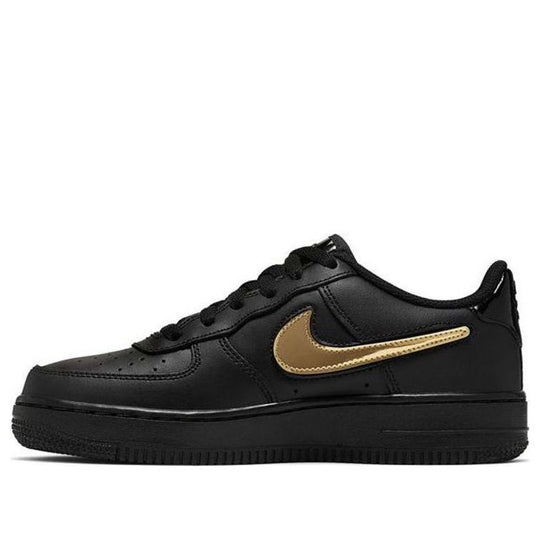 (GS) Nike Air Force 1 LV8 3 'Removable Swoosh - Black' AR7446-001