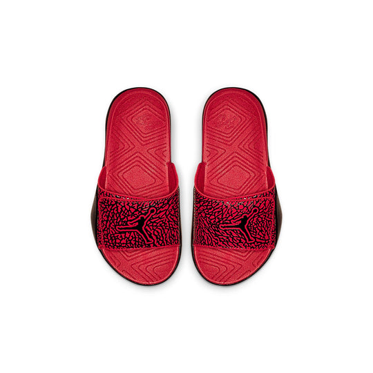 (PS) Air Jordan Hydro 7 Minimalistic Red Black Slippers 'Red Black' BQ6292-600 Beach & Pool Slides/Slippers  -  KICKS CREW