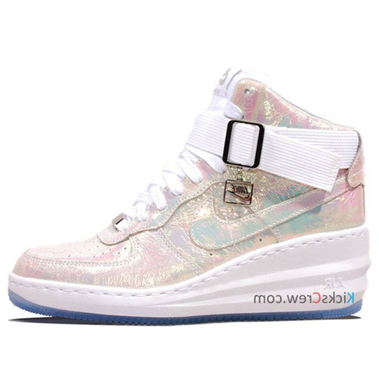(WMNS) Nike Lunar Force 1 Sky Hi Prm QS 'Iridescent' 704518-100 Sneakers/Shoes  -  KICKS CREW