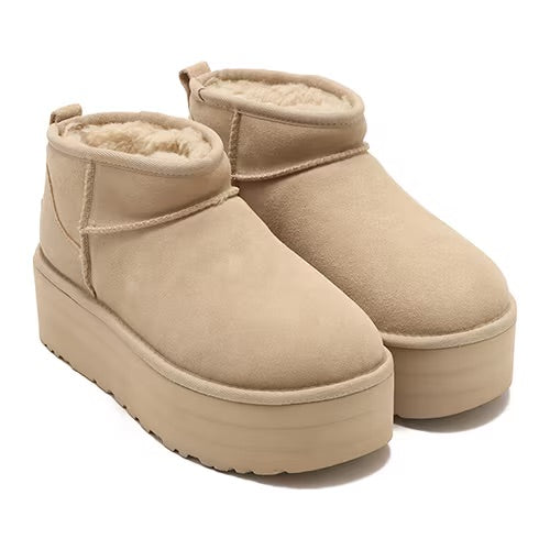 UGG: SNEAKERS, UGG KIDS CLASSIC ULTRA MINI PLATFORM ANKLE BOOTS