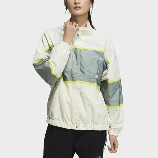 (WMNS) adidas W Word Wv Jkt Stand Collar Training Woven Sports Jacket Colorblock GM0683