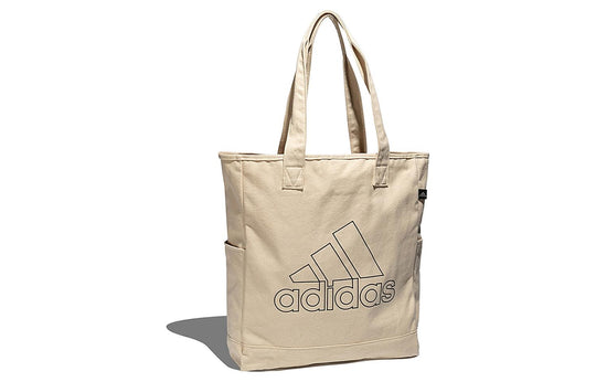 adidas Large logo Sports Minimalistic Canvas Tote Creamy White Shoulder Bag GN8872