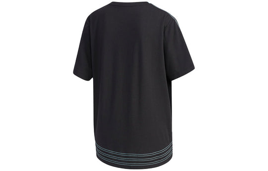 (WMNS) adidas neo AL C TSHIRT Sports Round Neck Short Sleeve Black DW7733
