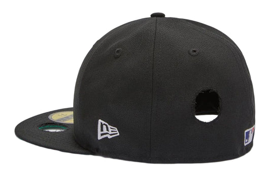 Men's Off-White x MLB x New Era Crossover Hole Wool Black Cap CAP-17262438