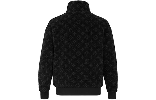 Louis Vuitton Embossed Monogram Zip-Up Jacket 1A9EPZ, Black, 36