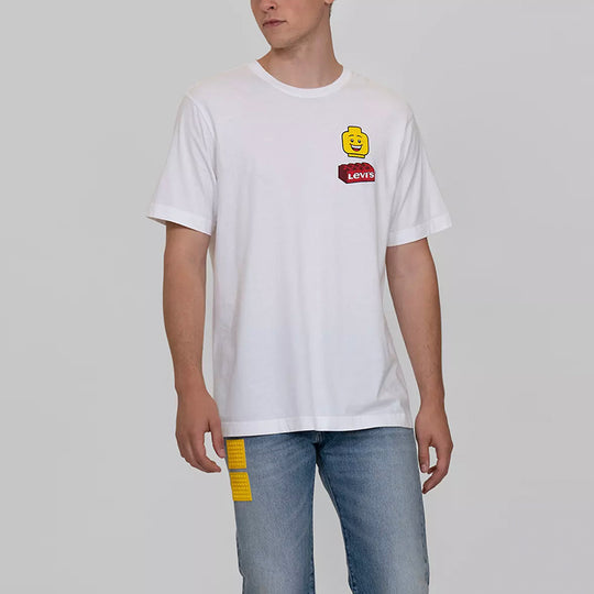 Levis x LEGO Crossover Cotton Smiling Face Printing Short Sleeve Unisex White 16143-0220