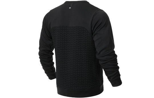 New Balance Men's New Balance Logo Printing Round Neck Pullover Long Sleeves Black MT13155-BK