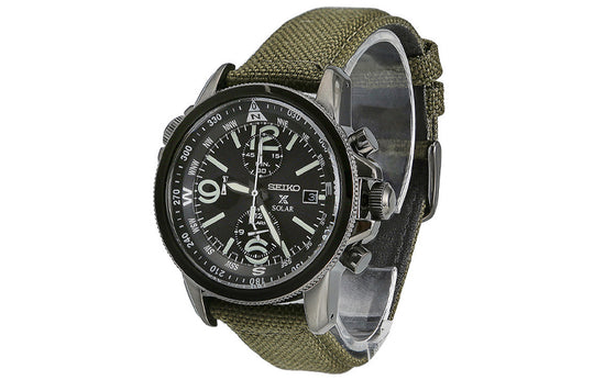 Men's SEIKO Prospex Series Casual Nylon Solar Energy Watch Black SSC295J1 Watches - KICKSCREW