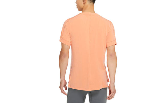 Nike Yoga Dri-FIT Sports Quick Dry Short Sleeve Orange BV4035-835