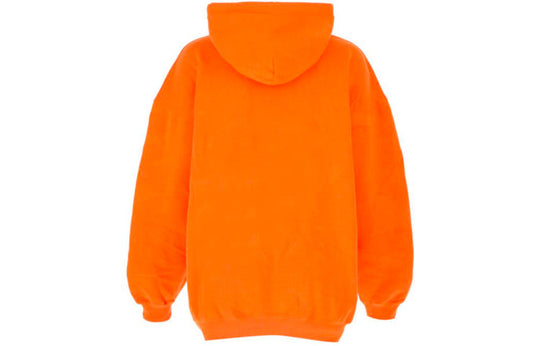 (WMNS) Balenciaga SS21 Printing Hoodie Orange 578135TJVI67513