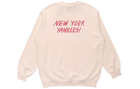 MLB New York Yankees Long-Sleeve Logo Printing Pullover Fleece Unisex White 31MT04941-50I