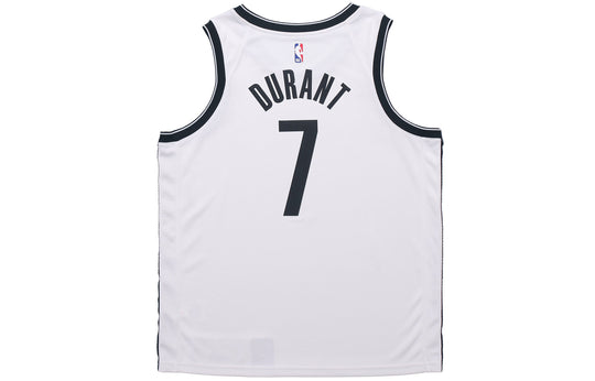 Nike Basketball Jersey SW Brooklyn Nets Kevin Durant For Men White 864401-103