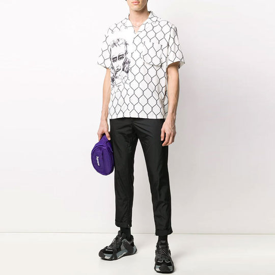 Men's OFF-WHITE Printing Short Sleeve Shirt Version White OMGA103S20H870330110 Shirt - KICKSCREW