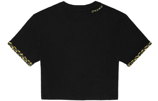 Women's Vans x Cher Strauberry Crossover Leopard print Printing Casual Breathable Short Sleeve T-shirt Black VN0A5JO2BLK T-shirts  -  KICKSCREW
