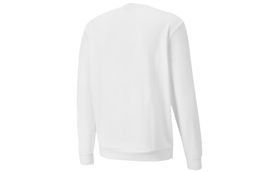 Men's PUMA logo Solid Color Casual Sports Pullover Round Neck White 585209-02