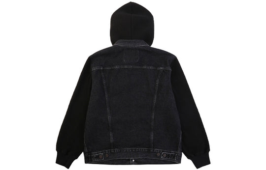 Levis Hooded Casual Jacket Men's Black/Grey 74513-0005 - KICKS CREW