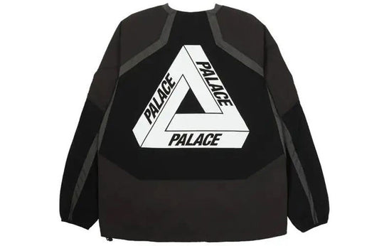 PALACE SPORTS SHELL CREW BLACK Triangle Logo Alphabet Round Neck Pullover Long Sleeves P20SS062