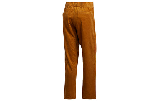 Men's adidas originals Corduroy Loose Sports Straight Brown Casual Pants/Trousers FM1387